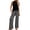 Black #1, variant on 2 Piece Women's Outfit Sets Mock Neck Sleeveless Top Drawstring Waist Wide Leg PantsGeometric Print Casual Outfits