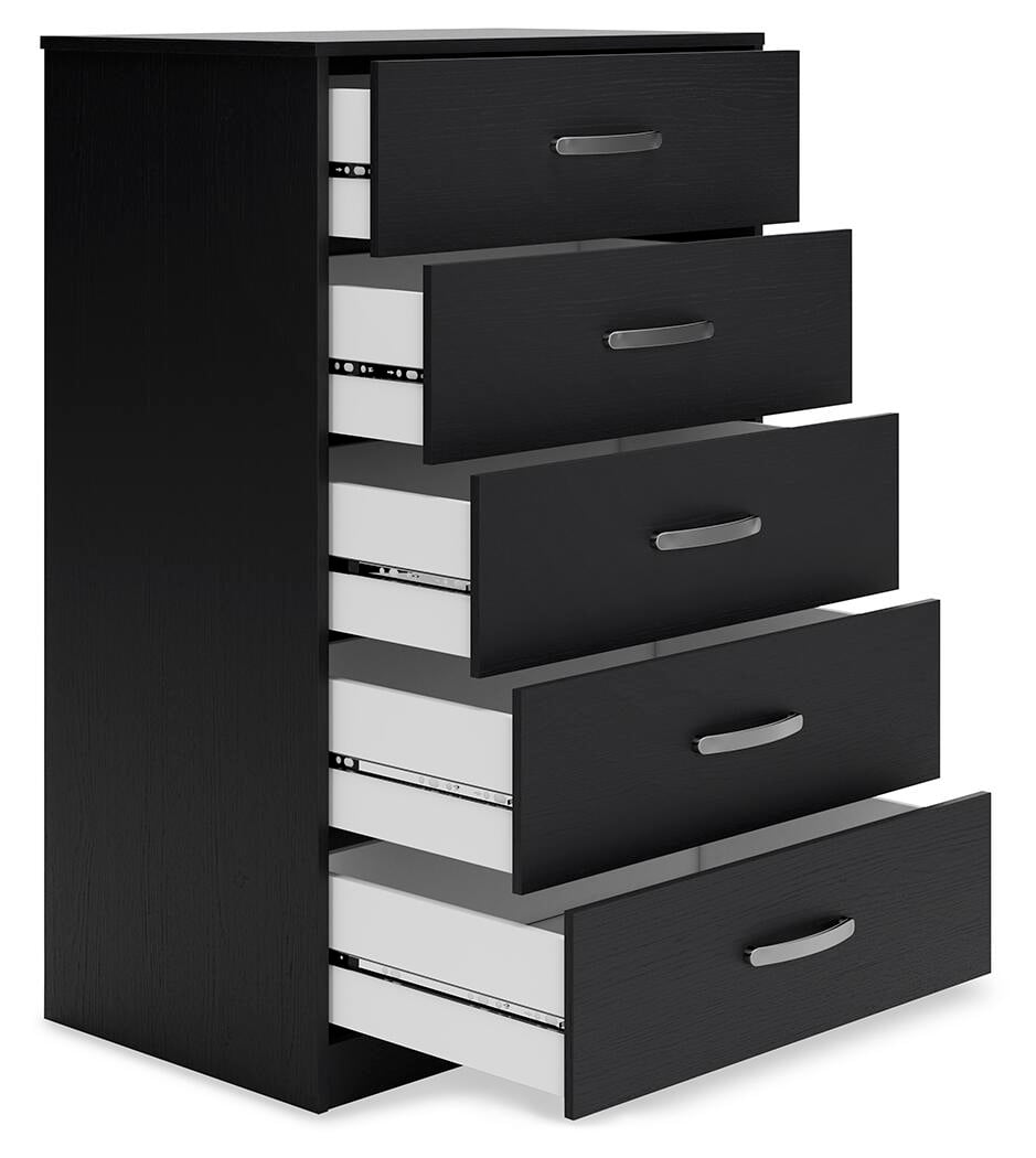 Signature Design by Ashley Casual Finch Chest of Drawers, Black