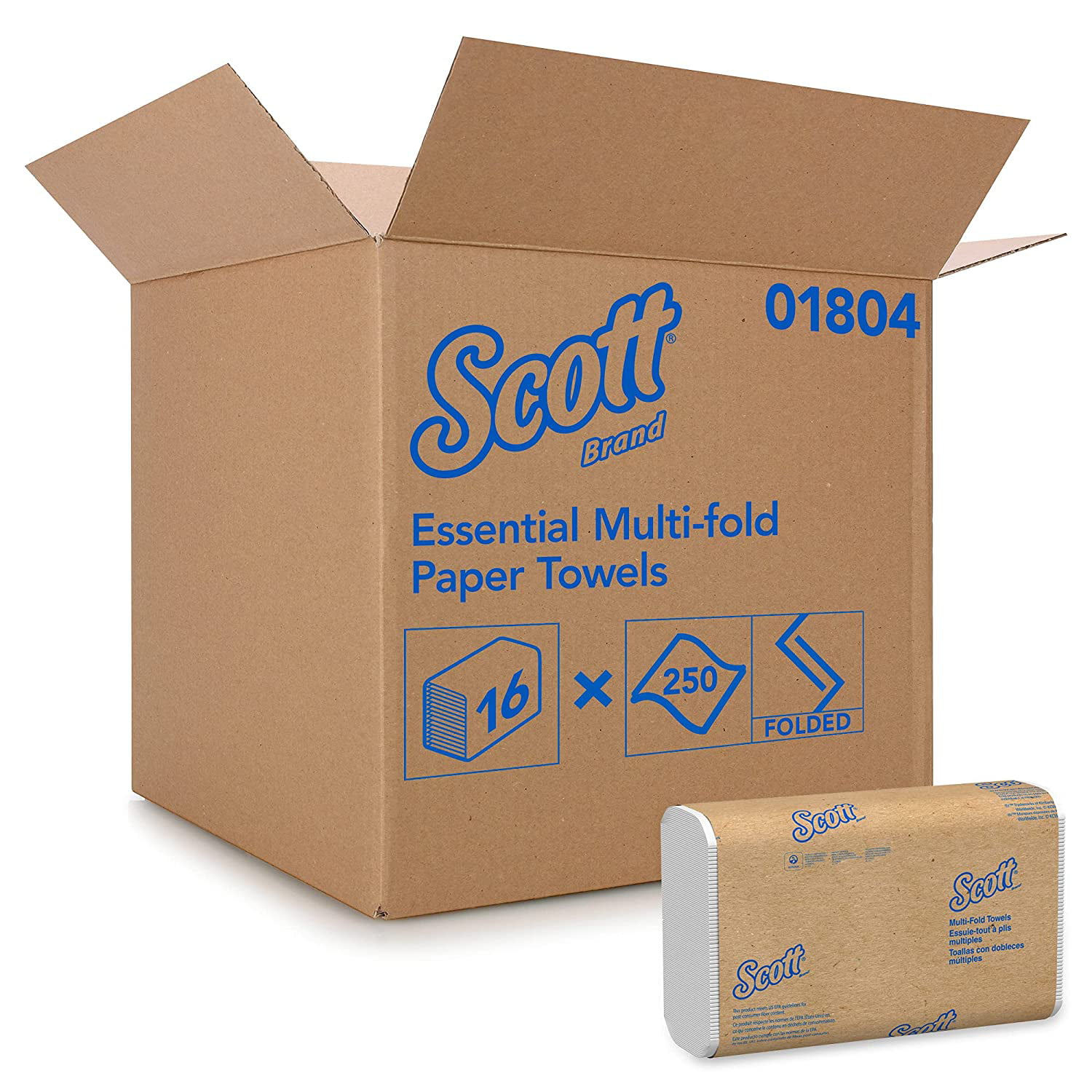 Scott Essential 4000 trifold paper towels 16Packs Fast-Drying Absorbency Pockets 