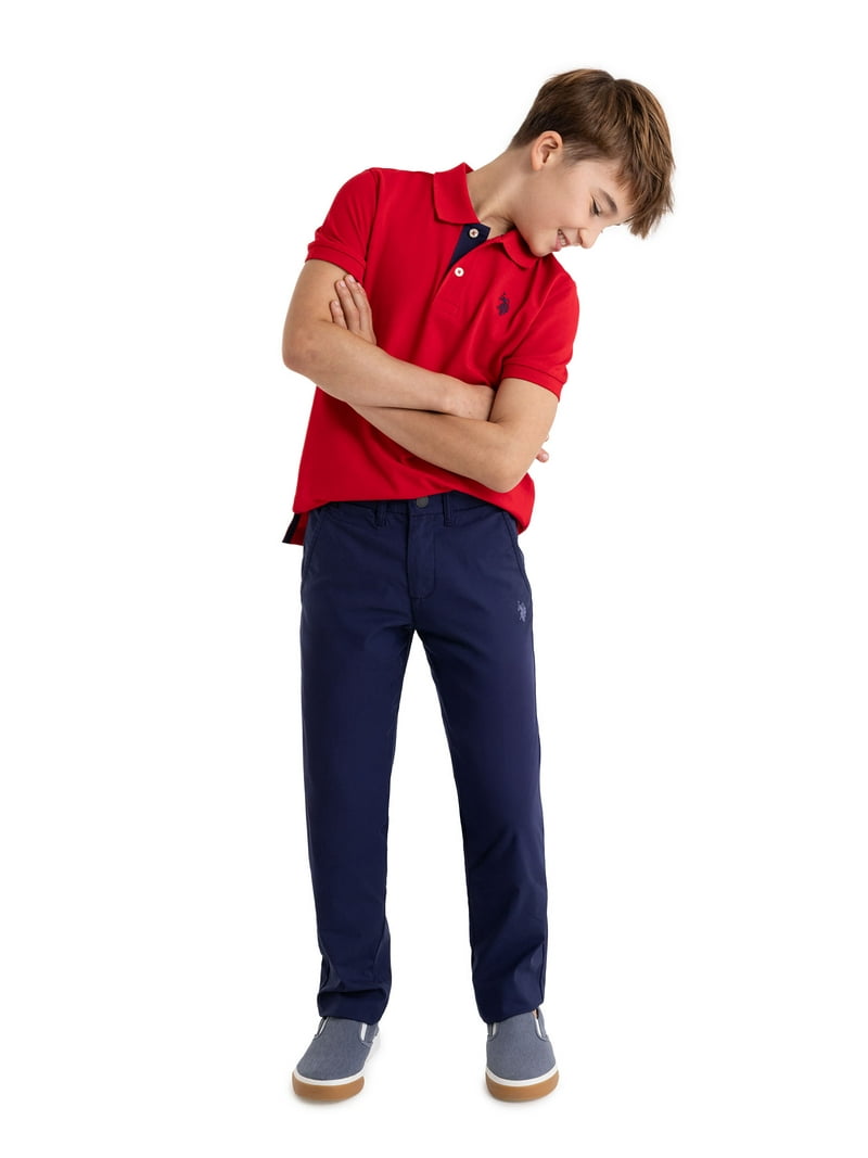 U.S. Polo Assn. Boys Pique Polo Shirt, Sizes 4-18 - Walmart.com