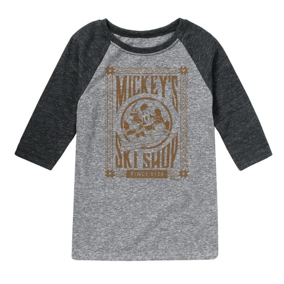 Disney - Mickeys Ski Shop - Toddler & Youth Raglan Graphic T-Shirt