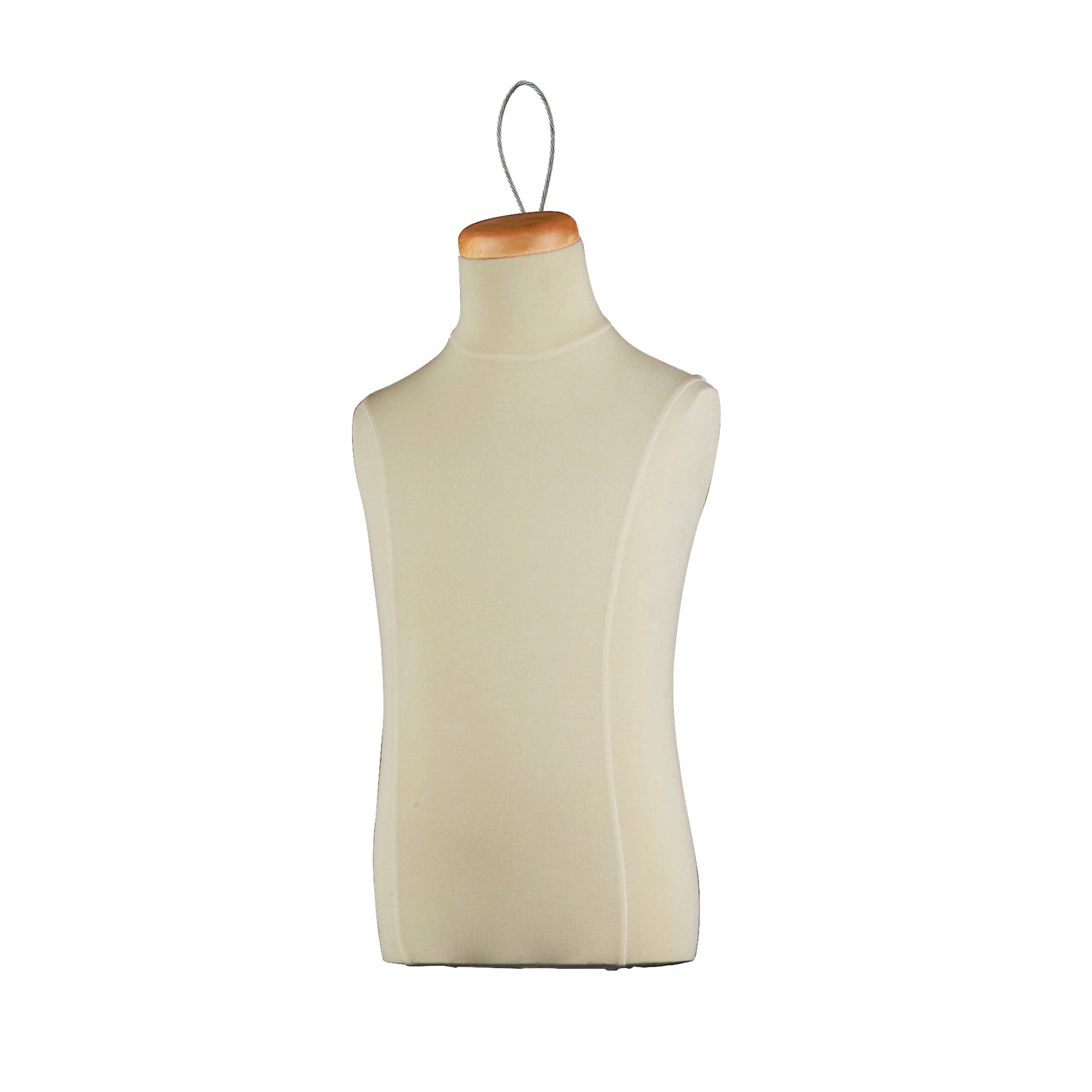 Mondo Mannequins' Jersey Covered Creme 810Year Old Child Form with Neckblock and Wire Loop