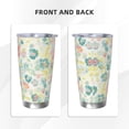 thumbnail image 3 of Lsque Watercolor Wildflowers Pattern 20oz Car Cup with Lid and Straw, Insulated Coffee Cup with Straw Topper, Spill Proof Travel Coffee Mug, Stainless Steel Tumble-Without Straw, 3 of 8