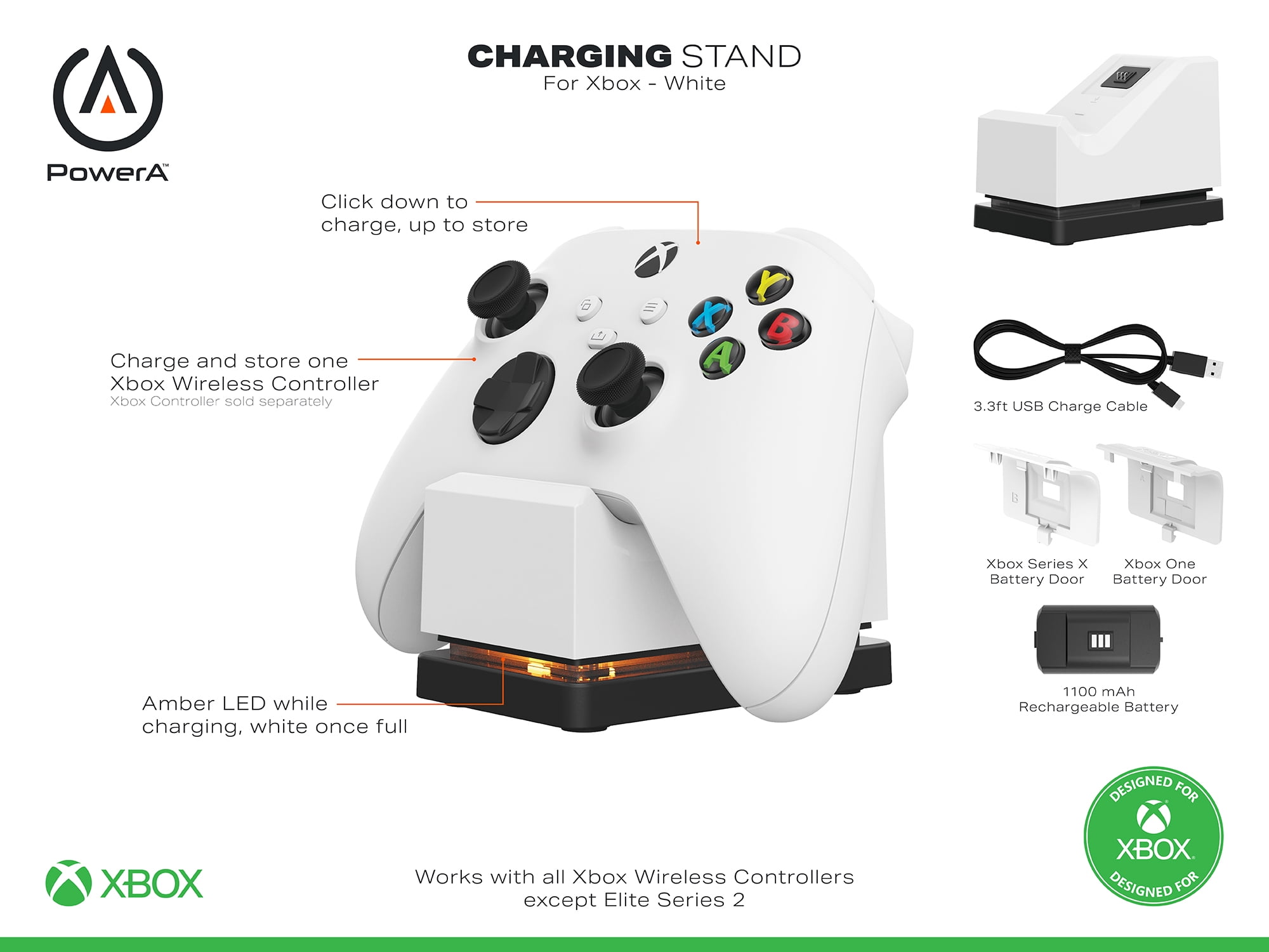 PowerA Charging Stand for Xbox Series X|S - White