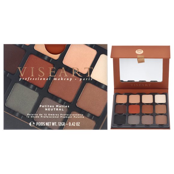 Palette d'Ombres à Paupières Petites Mattes - Neutre par Viseart Paris pour Femmes - Fard à Paupières 0,42 oz