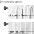 thumbnail image 2 of Back Tab/ Rod Pocket Blackout Curtains Thermal Insulated Solid 100% Polyster Curtains Panel, Window Drapes for Living Room, Bedroom & Window Hall (Set of 2 Panels, 42" W x 108" L) { Grey }, 2 of 6