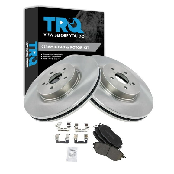 TRQ Front Brake Pad & Rotor Kit BKA47260 Fits Select 2014-2018 Subaru Forester , 2005-2014 Subaru Legacy , 2010-2014 Subaru Outback