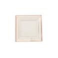 thumbnail image 6 of BalsaCircle 10 Pieces 7" Clear Rose Gold Trim Plastic Square Plates Disposable Tableware, 6 of 8