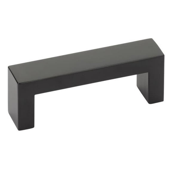 Emtek 86717US19 6 in. Keaton Center to Center Cabinet Pull, Flat Black