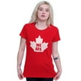 thumbnail image 3 of We Are Canada Slogan Maple Leaf Womens Slim Fit Graphic Tee Brisco Brands X, 3 of 5