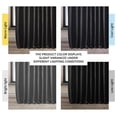 thumbnail image 3 of TiaGOC Faux Linen Room Darkening Curtains - 96 Inches Long Extra Wide Luxury Linen Curtains for Bedroom & Living Room (1 Panel), 100W X 96L, Essential Black, 3 of 9