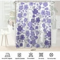 thumbnail image 6 of Purple Floral Shower Curtain,Lush Flowers Bathroom Shower Curtains Sets with 12hooks,Morden Simple Nature Fabric Bath Curtain Country Plant Cloth Bathroom Decor 72x72, 6 of 6