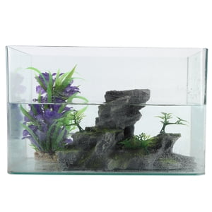 Aquarium Decor Rocks, Simulation Rockery Shape Paysage Rock Cacher Cave Fish Tank Aquarium Décorations Aquarium Ornament Fish Task Décoration pour crevettes de poisson Jouer ornement