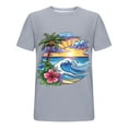 thumbnail image 5 of WAENQINLA Mens T-Shirts, Hawaiian Tropical Surfing Short Sleeve T Shirt Men's Graphic Tees Summer Crewneck Workout Shirts Tops, 5 of 5