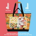 thumbnail image 4 of Large Hand-held Ice Pack Picnic Bag Insulation and Refrigeration Suitable for Shopping Picnics and Camping Mandarin Orange, 4 of 8