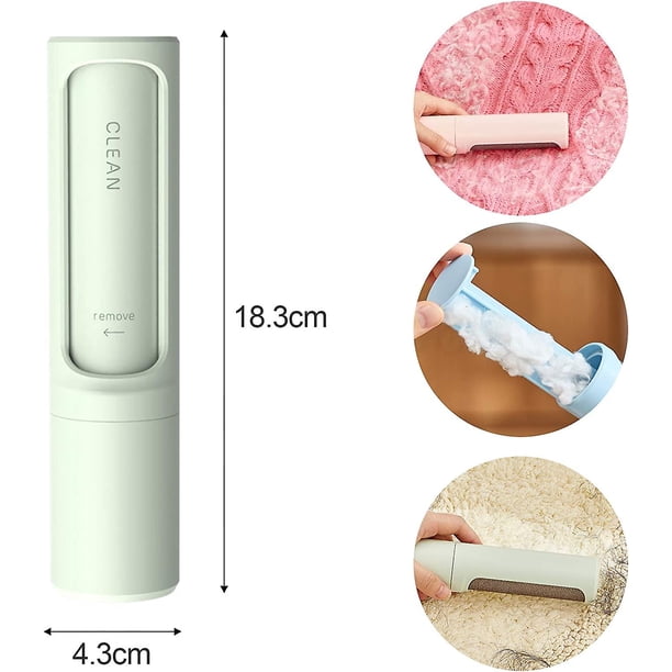 Cepillo para pelusas para mascotas, rodillo para pelusas autolimpiante portátil multifuncional, rodillo para pelusas reutilizable para removedor de pelo para mascotas para gatos Excelente Rendimiento ER013518WL
