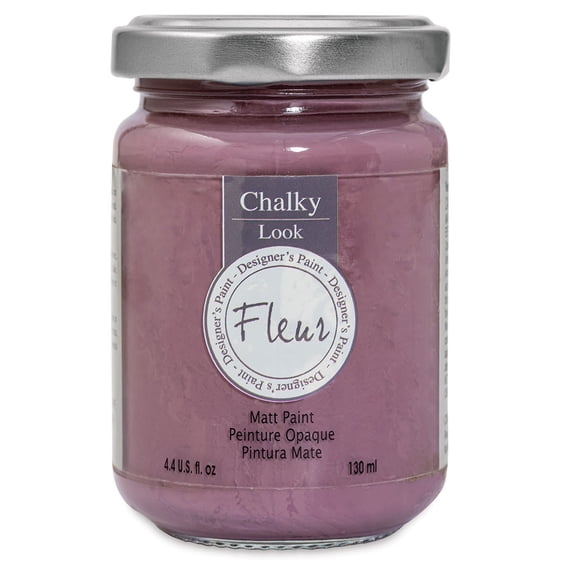 Fleur Chalky Look Paint - Chocolate Blush, 4.4 oz jar