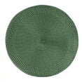 thumbnail image 2 of Rome Woven Braided Stitch Edge Table Placemats 15 Inches Round Set of 4 Non-Slip Dining & Kitchen Table Mats Hunter Green, 2 of 4