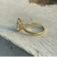 thumbnail image 5 of Forever Jewels 3Ct Pear Cut Moissanite Women Halo Engagement Ring 14K Yellow Gold Plated, 5 of 5