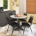 thumbnail image 2 of Regency Kobe 48 in. Round Breakroom Table- Maple, 4 Restaurant Stack Chairs- Black, 2 of 8