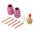 thumbnail image 2 of Welding Cup, Copper PTFE Standard Size Welding Cup Torch Collet Set 9Pcs  for WP 18, 2 of 8