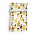 thumbnail image 4 of Yellow Shopping Tote Bag, Summertime Themed Abstract Patterned Pineapples Beach Fruits Doodle Style Drawing, Sturdy Fabric Foldable Lightweight Market Bag for Daily Use, Multicolor, by Ambesonne, 4 of 4