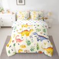 thumbnail image 2 of Homewish Ancient Dinsaur 7pcs Bedding Comforter Set,Cartoon Dino Queen Bedding Sets,Beige Green Queen Sheet Sets For Boys Teens,Breathable Home Decor Reversible, 2 of 8