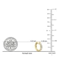 thumbnail image 4 of Dazzlingrock Collection Round White Diamond Huggie Hoop Earrings for Women (0.12 ctw, Color I-J, Clarity I1-I2) in 14K Yellow Gold, 4 of 5