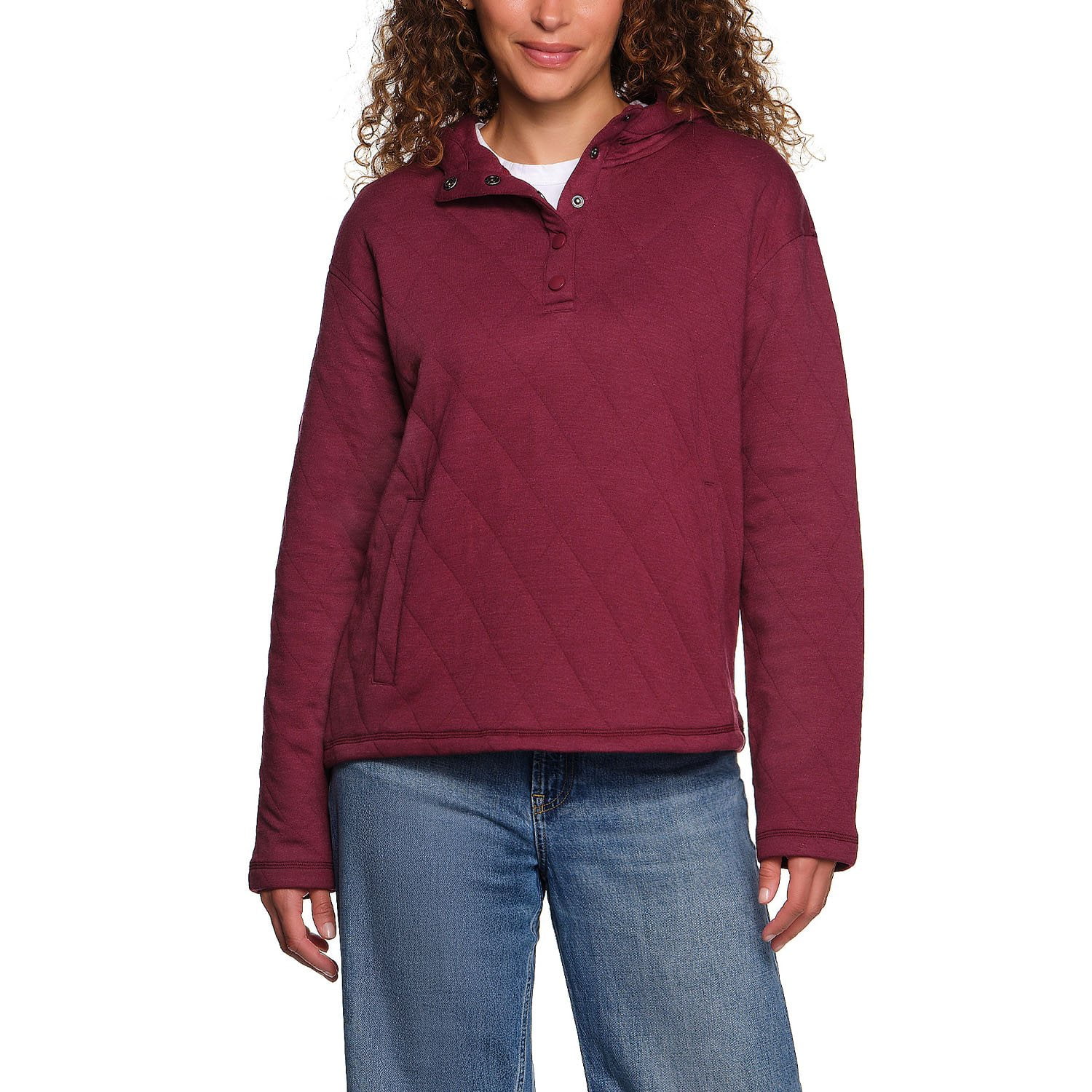 Cotton Quilted Lands End Quilted Pullover Lands' End Women's