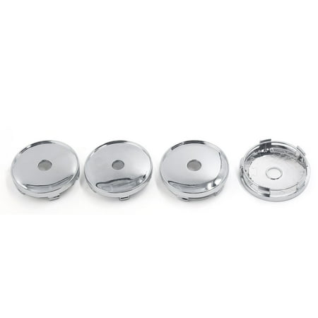 Race Cassette Hub Unique Bargains 4 Pcs Universal Racing Car Wheel Center Hub Caps Covers 60mm Dia silver Tone ()