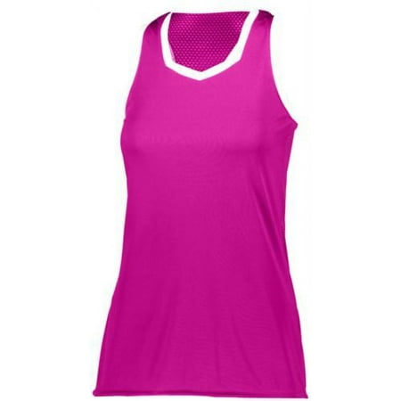 Augusta M Ladies Crosse Jersey Power Pink/White 1678