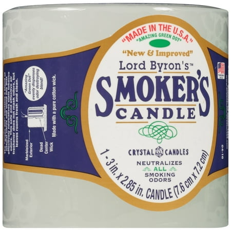 Lord Byron's White Smoker's Candle (Best Candles For Smokers)