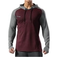 thumbnail image 2 of CYiJun Mens Athletic Hoodies Long Sleeve Fishing Shirts for Men UPF 50+ SPF UV Sun Protection Shirts Rash Guards,Red L, 2 of 5