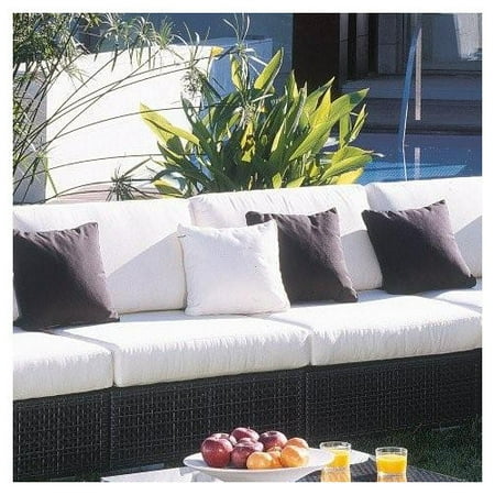 Hospitality Rattan Soho Patio Lounge Armless Chair with Cushion
