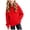 Red, variant on Ulanda Girls Casual Long Sleeve Hoodies Cute Oversized Fleece Pocket Sweatshirt Tops (Red, 2-3 Years)
