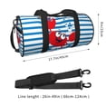 thumbnail image 2 of Easygdp Red Funny Crab on Blue Stripe Bolsa de Viaje, Bolsa de Mano, Bolsa de Gimnasio, Bolsa de Equipaje para Viaje, 2 of 6