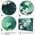 thumbnail image 3 of Designart "Teal Cherry Blossoms Whispering Their Beauty I" Floral Metal Wall Decor Set, 3 of 5