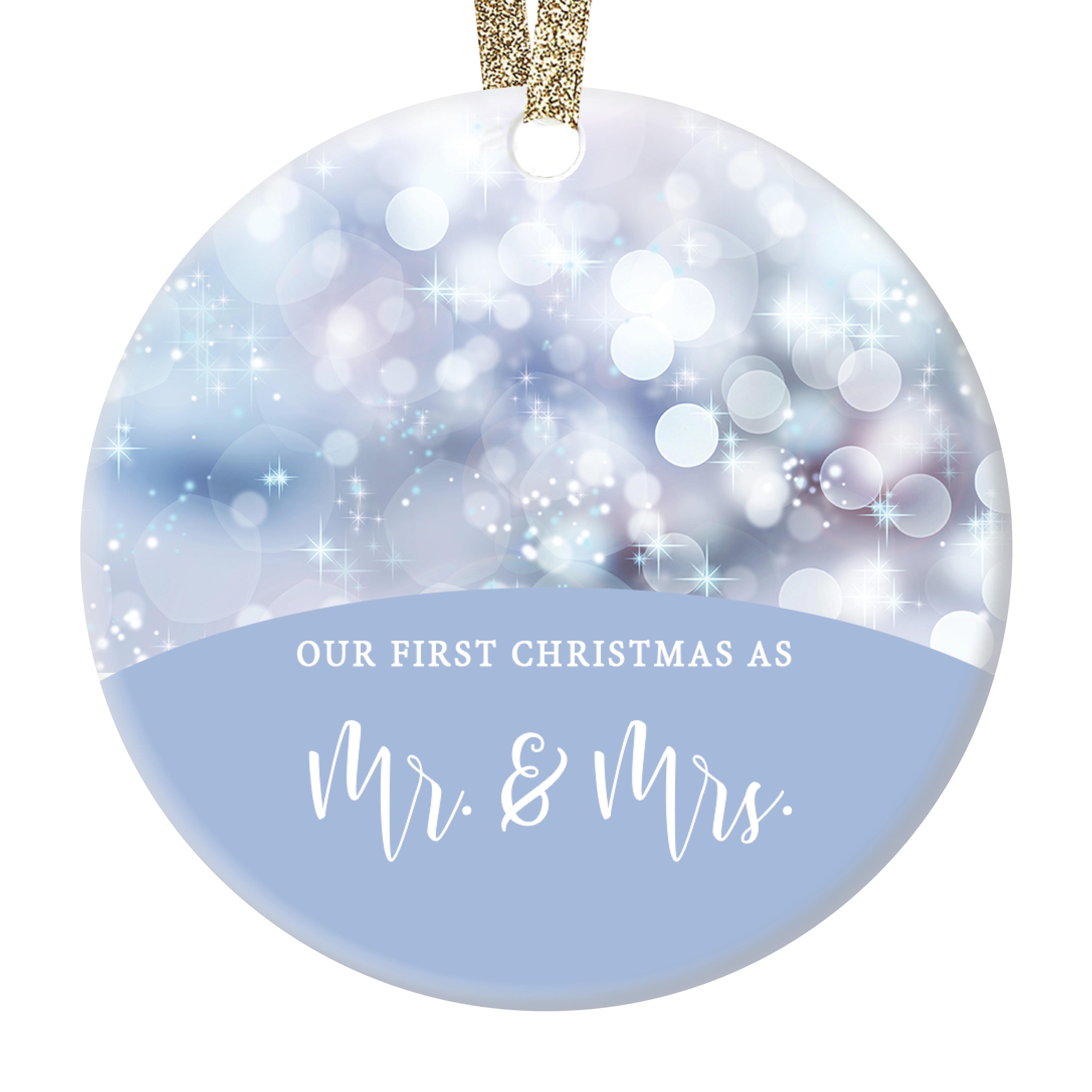 Personalised Our 1st First Christmas card as Newlyweds Mr & Mrs Husband Wife 