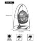 thumbnail image 2 of Person Egg Chair Cover, Patio Hanging Chair Covers Waterproof, Large Wicker Egg Swing Chair Covers 45' X 75', Outdoor Pod Double Chair Cover, 2 of 5
