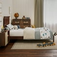 thumbnail image 4 of Nantucket Twin Solid Wood Low Profile Platform Bed in Walnut, 4 of 9