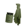 thumbnail image 4 of Chaqueta impermeable ligera con cordón impermeable con capucha para Verde militar, 4 of 9