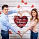 thumbnail image 2 of Signo de la puerta del día de San Valentín - Feliz día de San Valentín signo de la decoración de la granja - Signo colgante de la puerta principal del día de San Valentín - Par, 2 of 5