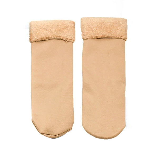 Fesfesfes Clearance Women's And Men's Plush Socks Thickened Middle Tube Socks Warm Floor Socks Solid Color Snow Socks