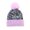 Purple, variant on Riforla Women Sequin Hat Warm Solid Knit Hat Removable Hairball Wool Hat Bomber Hats Khaki M