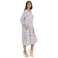 thumbnail image 2 of Bimba Printed Flared Midi Dress For Women Rayon Crepe Casual Summer Dress, 2 of 7