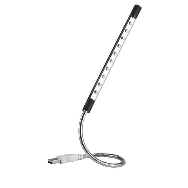 Reemplazo flexible de la luz de la noche de la luz del teclado USB 10 LED para el enchufe del ordenador portátil del cuaderno de lectura Inevent DN1317-06B