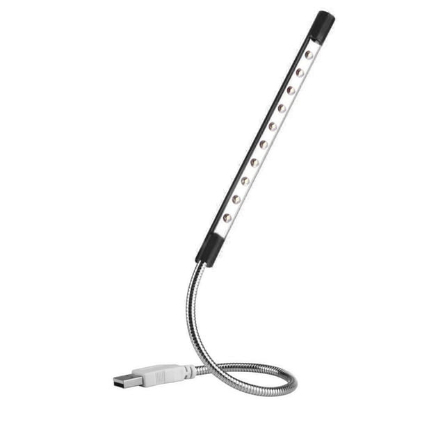 Reemplazo flexible de la luz de la noche de la luz del teclado USB 10 LED para el enchufe del ordenador portátil del cuaderno de lectura Jumpingount DN1317-06B