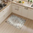 thumbnail image 2 of ODIKA 3'x5' Washable Area Rug Beige Dining Vintage Distressed Scrollwork Neutral Tone Cream for Hallway, Laundry Room, Non-Slip, Flatweave, Easy Care, 2 of 7