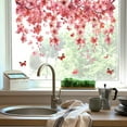 thumbnail image 3 of Hxlamzoo Window Privacy Film Rainbow Pink Flower Window Clings 3D Decorative Window Vinyl Stained Glass Butterfly Floral Decals Static Cling Window Sticker Non-Adhesive, 15.75 x 40 inches, 3 of 6