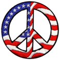 thumbnail image 2 of Eagle Emblems PM3103 Patch - USA, Peace Sign - 3.63 in., 2 of 2